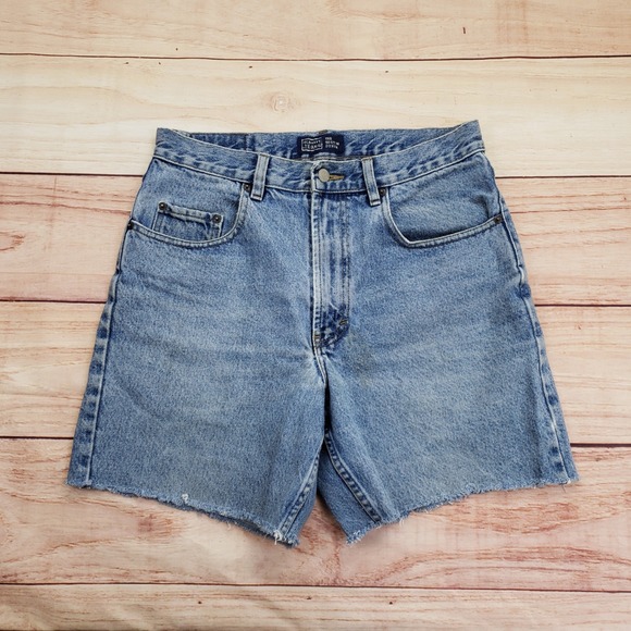 VINTAGE Old Navy Shorts Mens 32 Denim Above Knee Jeans Light Wash Cut Off Y2K - Picture 1 of 12